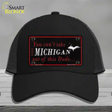 Michigan Dude Novelty License Plate Hat Mesh / Black