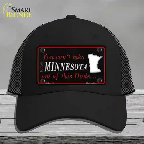 Minnesota Dude Novelty License Plate Hat Mesh / Black