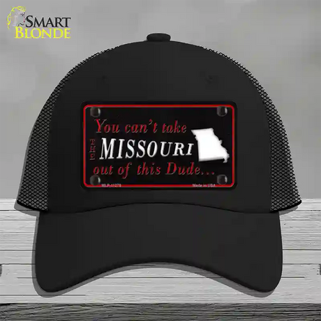 Missouri Dude Novelty License Plate Hat Mesh / Black