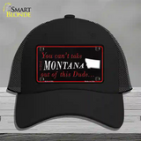 Montana Dude Novelty License Plate Hat Mesh / Black