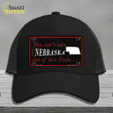 Nebraska Dude Novelty License Plate Hat Mesh / Black