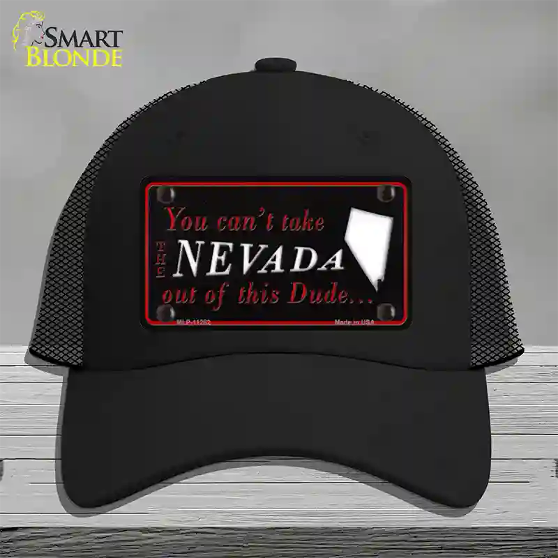 Nevada Dude Novelty License Plate Hat Mesh / Black