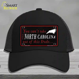 North Carolina Dude Novelty License Plate Hat Mesh / Black