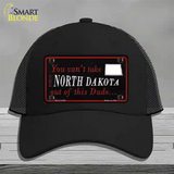 North Dakota Dude Novelty License Plate Hat Mesh / Black