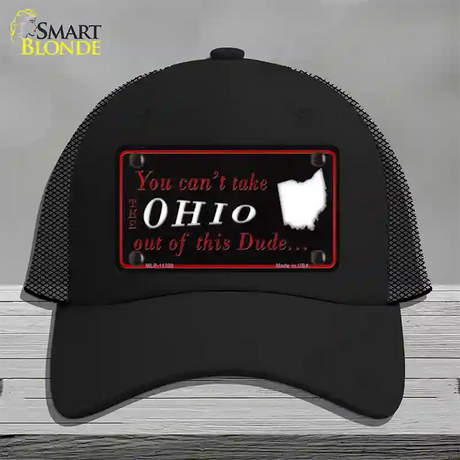 Ohio Dude Novelty License Plate Hat Mesh / Black