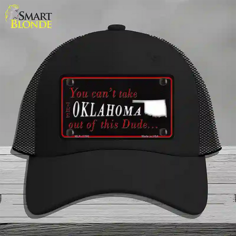 Oklahoma Dude Novelty License Plate Hat Mesh / Black