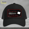 Oregon Dude Novelty License Plate Hat Mesh / Black