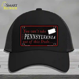 Pennsylvania Dude Novelty License Plate Hat Mesh / Black