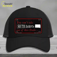 South Dakota Dude Novelty License Plate Hat Mesh / Black