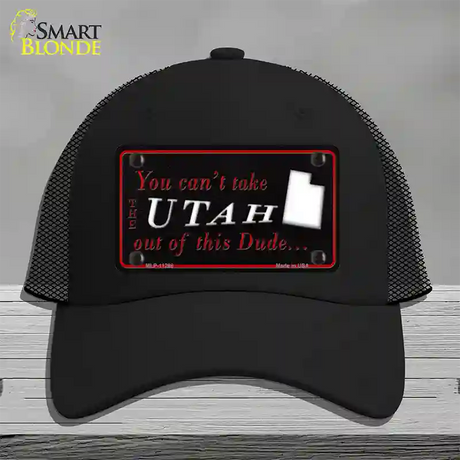 Utah Dude Novelty License Plate Hat Mesh / Black