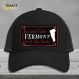 Vermont Dude Novelty License Plate Hat Mesh / Black