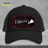 Virginia Dude Novelty License Plate Hat Mesh / Black