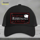 Washington Dude Novelty License Plate Hat Mesh / Black