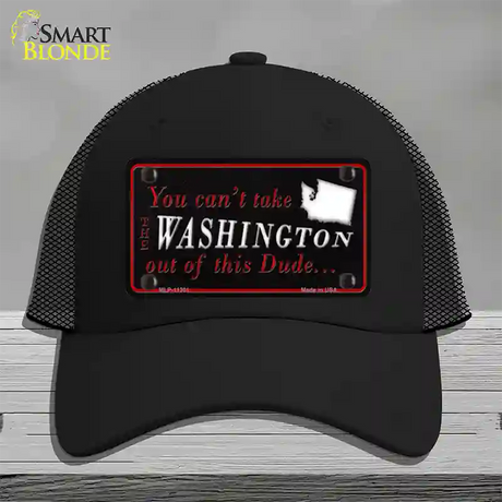 Washington Dude Novelty License Plate Hat Mesh / Black