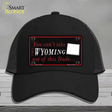 Wyoming Dude Novelty License Plate Hat Mesh / Black