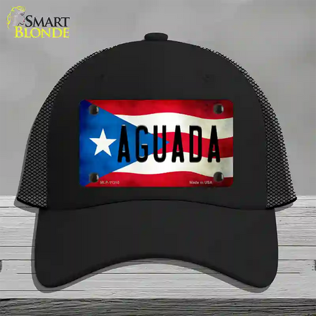 Aguada Puerto Rico Flag Novelty License Plate Hat Mesh / Black