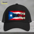 Barranquitas Puerto Rico Flag Novelty License Plate Hat Mesh / Black