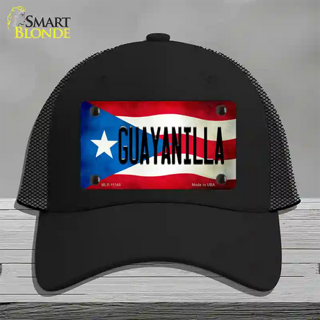 Guayanilla Puerto Rico Flag Novelty License Plate Hat Mesh / Black