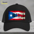 Hatillo Puerto Rico Flag Novelty License Plate Hat Mesh / Black