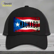 Maunabo Puerto Rico Flag Novelty License Plate Hat Mesh / Black