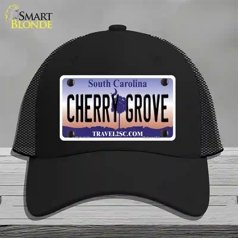 Cherry Grove South Carolina Novelty License Plate Hat Mesh / Black