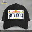 Santa Monica California Novelty License Plate Hat Mesh / Black