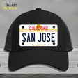 San Jose California Novelty License Plate Hat Mesh / Black