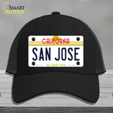 San Jose California Novelty License Plate Hat Mesh / Black