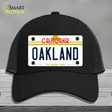 Oakland California Novelty License Plate Hat Mesh / Black