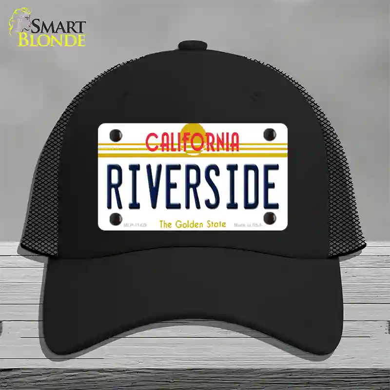 Riverside California Novelty License Plate Hat Mesh / Black