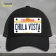 Chula Vista California Novelty License Plate Hat Mesh / Black