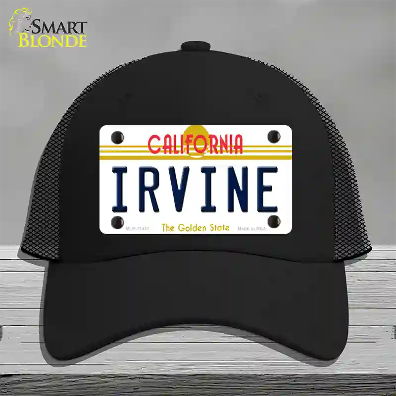 Irvine California Novelty License Plate Hat Mesh / Black