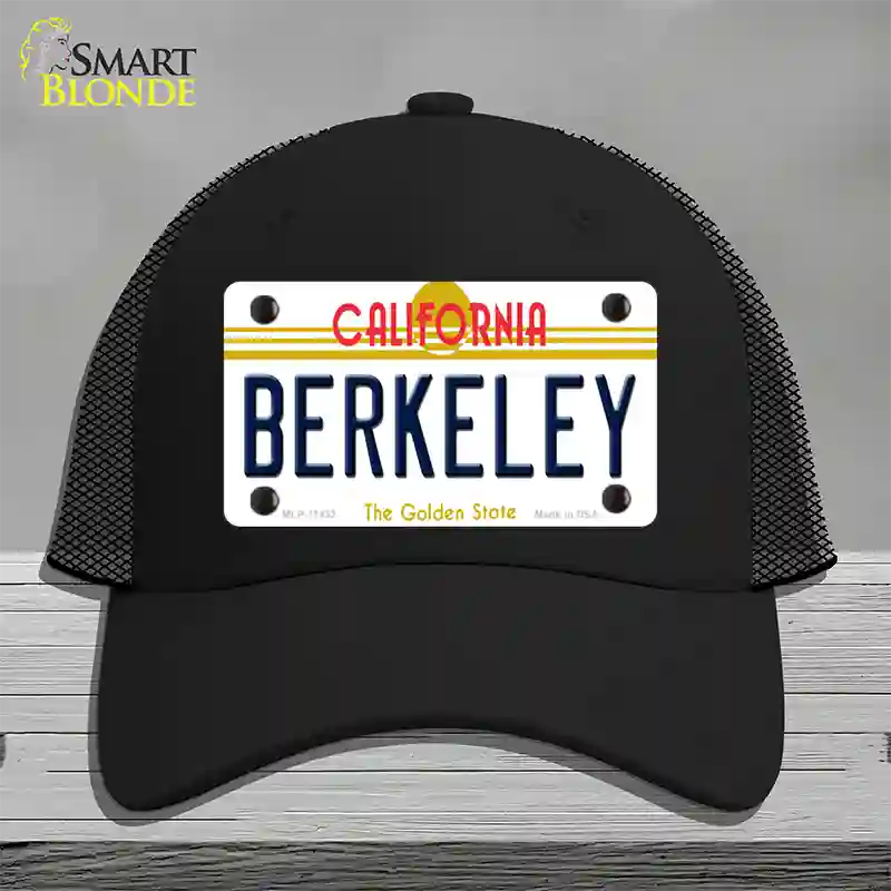 Berkeley California Novelty License Plate Hat Mesh / Black