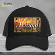 Arizona State Flag Overlay On Cactus Novelty License Plate Hat Mesh / Black