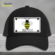 Bee-otch Novelty License Plate Hat Mesh / Black