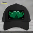 Hearts Over Roses In Green Novelty License Plate Hat Mesh / Black