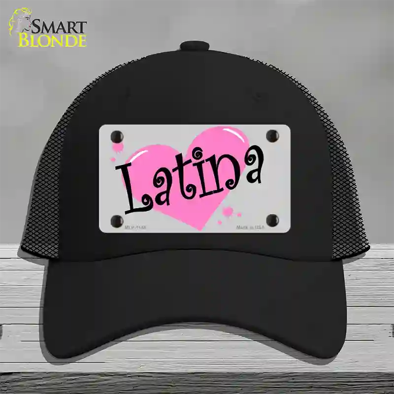 Latina Novelty License Plate Hat Mesh / Black