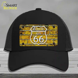 Route 66 Yellow Brick Wall Novelty License Plate Hat Mesh / Black