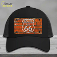 Route 66 Orange Brick Wall Novelty License Plate Hat Mesh / Black