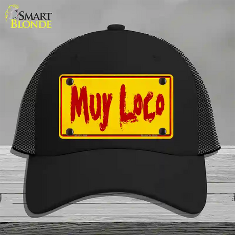 Muy Loco Novelty License Plate Hat Mesh / Black