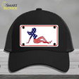 American Mud Flap Girl Novelty License Plate Hat Mesh / Black