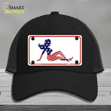 American Mud Flap Girl Novelty License Plate Hat Mesh / Black