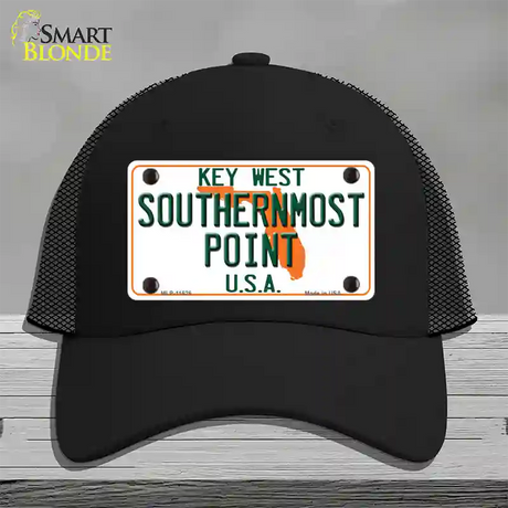 Key West Southernmost Point Novelty License Plate Hat Mesh / Black