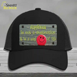 Happiness Way Of Life Ball Novelty License Plate Hat Mesh / Black