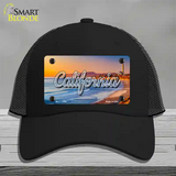 California Beach State Novelty License Plate Hat Mesh / Black