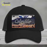 Colorado Forest and Mountains State Novelty License Plate Hat Mesh / Black