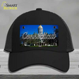 Connecticut Capital Building State Novelty License Plate Hat Mesh / Black