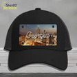 Georgia City Lights State Novelty License Plate Hat Mesh / Black