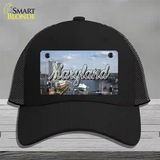 Maryland River Skyline State Novelty License Plate Hat Mesh / Black