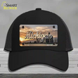 Michigan City Sunset State Novelty License Plate Hat Mesh / Black